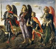 Francesco Botticini Tobias and the ore angels Michael, Rafael and Gabriel France oil painting artist
